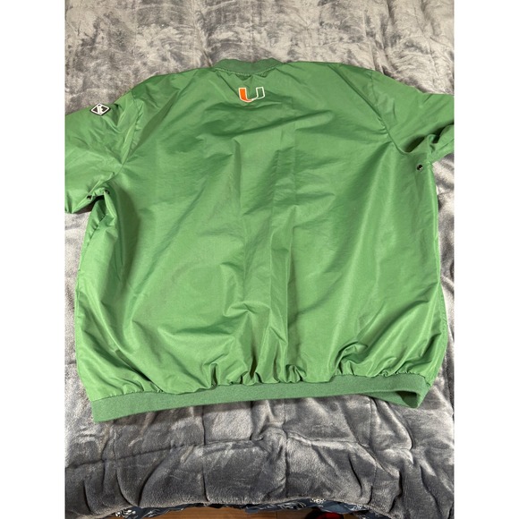 Miami Hurricanes Franchise Club Pullover Windbreaker‎ Mens Size XL - Picture 10 of 11